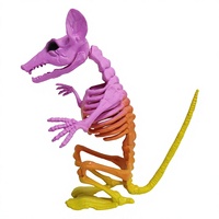 Modèle d'enseignement squelette en plastique, modèle anatomique animal, squelette de souris grandeur nature, décoration d'Halloween