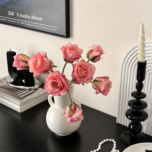 Ramo de Rosas Artificiales Elsa Rose, Flores de Seda para Decoración de Bodas, Arreglo Floral para Mesa, Ramo de Novia, Material para Manualidades - Product Image 4