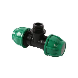 Système d'irrigation agricole HDPE tuyau en plastique PN16 pas cher compression mâle té