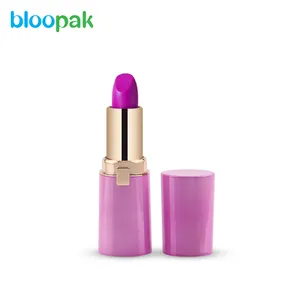 Venta al por mayor nuevo diseño popular embalaje de lápiz labial personalizado, tubos de bálsamo labial vacíos de aluminio únicos, tubo de lápiz labial rosa de lujo brillante