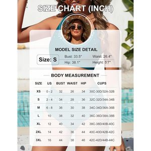 Conjuntos de bikini para mujer, traje de baño de 2 piezas con push-up, cuello redondo, cintura alta, traje de baño deportivo de secado rápido, licra y poliéster - Product Image 6