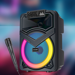 Kakusiga 8 Inch 12W Rechargeable Speaker with <b>Microphone</b> Portable for Party Speaker Model KK-8107 - Product Image 5