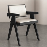 Chaise de salle à manger moderne en bois de frêne, fauteuil rembourré, chaise de restaurant en bois massif, chaise de loisirs nordique pour hôtel, café, mobilier