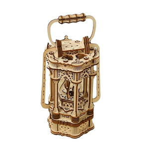Linterna pequeña retro al por mayor, juguete DIY, lámpara de rompecabezas de madera portátil, modelo 3D para adultos ensamblado a mano, diseño de explosiones transfronterizas - Product Image 5