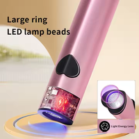 Nouvelle lampe à ongles portable sans fil rechargeable USB 3W en forme de cœur, alimentée par batterie, pour la manucure des ongles