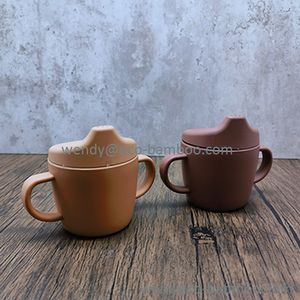 Vaisselle pour <span class=keywords><strong>bébé</strong></span> PLA à base de plantes et tasse à bec allant au lave-vaisselle ensemble de premier <span class=keywords><strong>repas</strong></span> sans BPA pour la formation des tout-petits à la boisson - Product Image 5