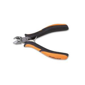 BETA - 011910110 End <b>flush</b> long oblique cutting nippers with and bi-material handles (multi-pack) ELECTRONICS PLIERS AND <b>CUTTERS</b> - Product Image 1