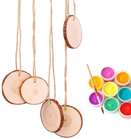 Sous-verres en bois, tranches naturelles, cercles en bois non finis pour l'artisanat, le bricolage, la décoration intérieure, la peinture