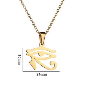 Collar de Acero Inoxidable 316L para Hombre con Amuleto Egipcio Antiguo y Colgante de Ojo de Horus, Cadenas Duraderas - Product Image 4