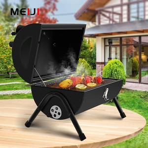 <strong>Outdoor</strong> Black <strong>Charcoal</strong> BBQ <strong>Grill</strong> Smoker <strong>Mini</strong> Portable Barbecue <strong>Charcoal</strong> <strong>Grills</strong> With Handle