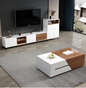 TV tủ phòng khách hộ gia đình 2024 mới ngôi nhà nhỏ đơn giản sang trọng sàn bàn trà TV Tủ kết hợp TV đứng teapoy - Product Image 2