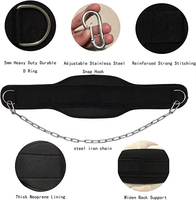 Ceinture de musculation ceinture de gymnastique arrière en néoprène avec chaîne pour Fitness musculation tirer vers le haut musculation charge sangle de taille