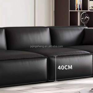 Set di mobili moderni divano italiano minimalista soggiorno divano moderno semplice luce di lusso piccolo divano a fila diritta - Product Image 4