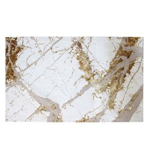 Alfombra de Baño Rectangular Emest 70x120cm, Color Crudo/Beige/Dorado, de Algodón Reciclado con Patrón Jacquard Abstracto, Estilo Moderno - Product Image 3