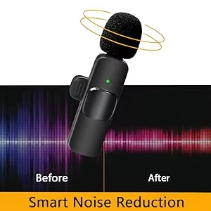 K9 mic Lavalier không dây với công nghệ khử tiếng ồn, hoàn hảo để quay video chất lượng cao trên điện thoại và máy ảnh - Product Image 2
