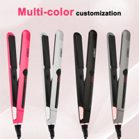 Lisseur de cheveux en céramique ionique de 1 pouce, fer à lisser de précision, affichage de la température LED, double tension, mini, pour salon de coiffure, idéal pour les voyages