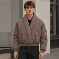 Vestes de pilote vintage pour hommes avec logo personnalisé OEM, vestes bomber de travail américaines de haute qualité pour hommes