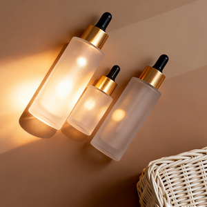 Botella de Vidrio Transparente o Esmerilada de Lujo de 1 oz, 5 ml, 10 ml, 20 ml, 30 ml, 50 ml, 100 ml, Botellas con Gotero para Suero Cosmético, Botella Redonda de Vidrio para Aceite Capilar - Product Image 6