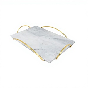 Superior Quality Food Serving <b>Tray</b> <b>Marble</b> Sweets Serving <b>Tray</b> With Brass Handles From Manufacturer In India - Product Image 1