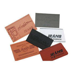 ZENOS Rectangular Leather <b>Patches</b> Embossed Jeans Fashion Classic <b>Sew</b>-<b>On</b> Labels for Clothing - Product Image 2