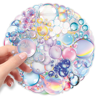 50 autocollants transparents doux et mignons de haute qualité pour thermos, casque, autocollants transparents