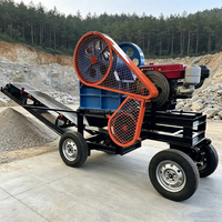 Concasseur à mâchoires diesel compact PE 200*300, direct usine, pour agrégats de construction et pierre de carrière, marbre