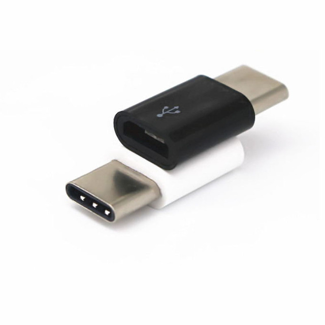 ABS Plastic Mini Type-C Male to Micro USB Female Converter Adapter Brand New OTP Protected Power Supply for Mobile Phone