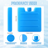 Brique de glace carrée réutilisable de 70 ml, personnalisable en couleur, longue durée, pour sac isotherme de pique-nique extérieur et boîte à lunch