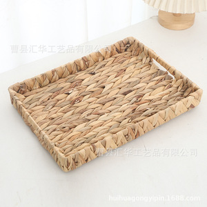 Gourd woven <b>tray</b> desktop storage <b>basket</b> with handle handmade miscellaneous items organizer <b>basket</b> multi-functional storage - Product Image 4