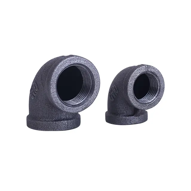 China provide black 90 degree elbow DIY decoration accsoceries malleable iron pipe fittings