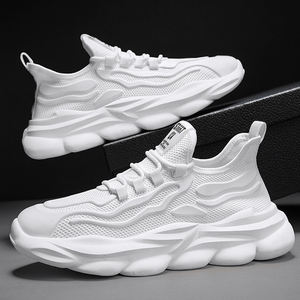 Nuovo arrivo scarpe da passeggio in stile scarpe da ginnastica in pizzo lavorato a maglia da uomo scarpe sportive casual personalizzate da corsa sneakers in maglia - Product Image 6