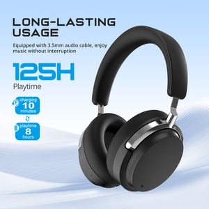 <span class=keywords><strong>Casque</strong></span> circum-auriculaire ANC ODM Qualcomm 5.4 en métal, autonomie 125H, étanche IPX5, faible latence Apt-X HD pour le sport et le gaming - Product Image 1