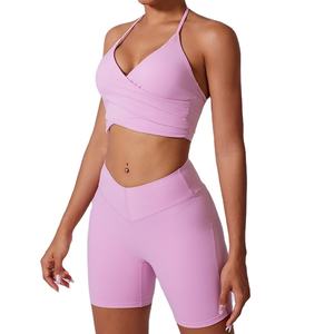 CYFS- YTZ600 Pièce de remorquage pour dames Yogasuit Respirant Séchage rapide Sportswear Fitness Gymwear Couleur assortie Gym Yogawear Fitnesswear - Product Image 2
