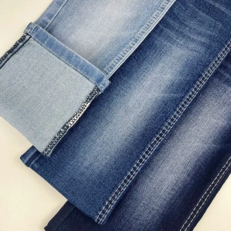 Tecido jeans de alta qualidade 9 onças de algodão poliéster e spandex de gola cruzada de alta qualidade