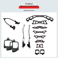 Ensemble de poignées ergonomiques pour rack de musculation, 8 pièces, pour machine à câbles, poignées de résistance en fer moulé par injection, haute et basse résistance