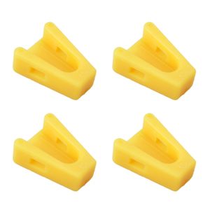 Tope de puerta de goma para suelo, amarillo, paquete de 4, para uso doméstico - Product Image 1