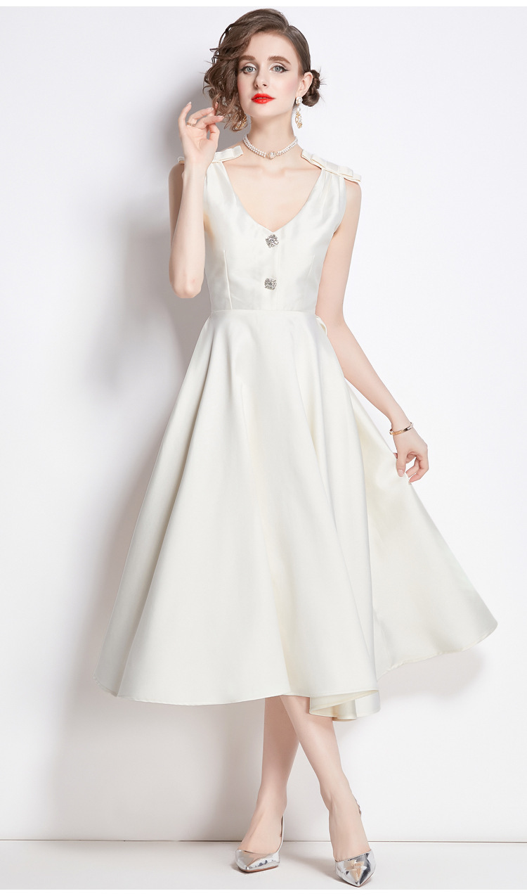 Shop Our Roman Holiday Retro French Hepburn Satin Dress