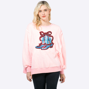 Pull décontracté à la mode pour femmes personnalisé Fabricant de sweat-shirt Fournisseur de pull brodé Top <span class=keywords><strong>Blouse</strong></span> - Product Image 1