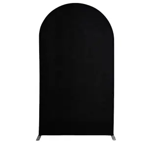 Suporte elástico de arco de casamento com fundo semicircular, configuração decorativa para ambientes externos, intervalo