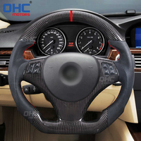 Volant série 3 personnalisable pour BMW E90 E92 E93 M3 335i berline coupé Volant en fibre de carbone moteurs ohc