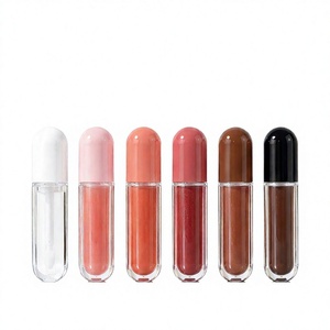 Gloss à lèvres waterproof avec tube de 4 ml, applicateur en silicone, effet miroir, repulpant pour le maquillage quotidien, marque privée - Product Image 1