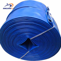 Tuyau plat en PVC bleu de haute qualité 2 3 4 6 8 10 12 14 16 18 20 24 pouces tuyau plat tuyau de décharge d'eau d'irrigation en pvc