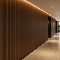 Panneau acoustique mural en bois gris WYRAX Audio Studio, feutre gris 3000x600x21mm, contrôle du son, décoration de studio d'enregistrement