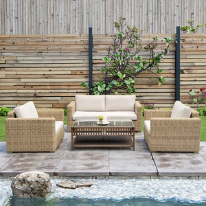 <span class=keywords><strong>Ensemble</strong></span> de meubles de jardin d'extérieur en fonte d'aluminium pour restaurants hôtels parcs comprend des meubles en rotin miniatures de jardin féerique - Product Image 1