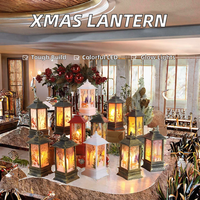 Linterna 3D Multicolor con Pilas para Decoración Navideña, Adorno para Árbol de Navidad, Luz de Mesa, Regalos de Navidad