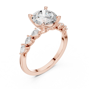 Anillo de Diamante Cultivado en Laboratorio de Oro para Mujer, en 10Kt, 14Kt, 18Kt, 22Kt, Joyería Elegante para Novia, Anillo de Regalo para Aniversario o Propuesta de Matrimonio - Product Image 2