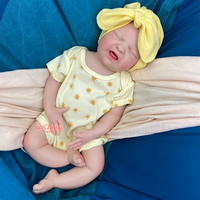 20 Zoll realistische weinende Reborn-Babypuppe, lebensechter Vollsilikonkörper mit Gewicht, fühlt sich echt an, Sammlerpuppe zum Weiterverkauf