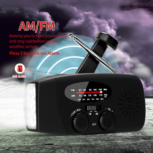 วิทยุพกพาฉุกเฉินพลังงานแสงอาทิตย์และมือหมุน พร้อม <span class=keywords><strong>AM</strong></span>/FM และคลื่นวิทยุพยากรณ์อากาศ ไฟฉาย และแบตสำรอง 2000mAh - Product Image 5