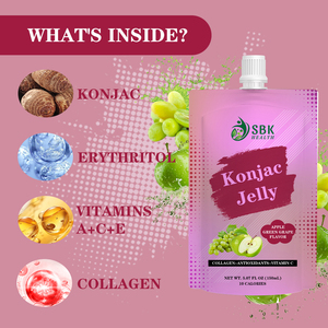 Factory Direct Konjac <b>Jelly</b> with Saturated Fat low calorie Wholesale <b>Jelly</b> in Bulk Packaging Apple Green Grape Flavor Naturally - Product Image 5