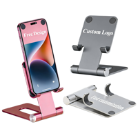 Support de téléphone portable/tablette pliable en alliage d'aluminium personnalisé, fixation magnétique, design anti-vibration réglable, portable pour bureau/salon